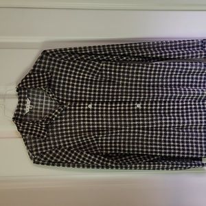 CAbi sheer dress blouse with breast darts, sz S.